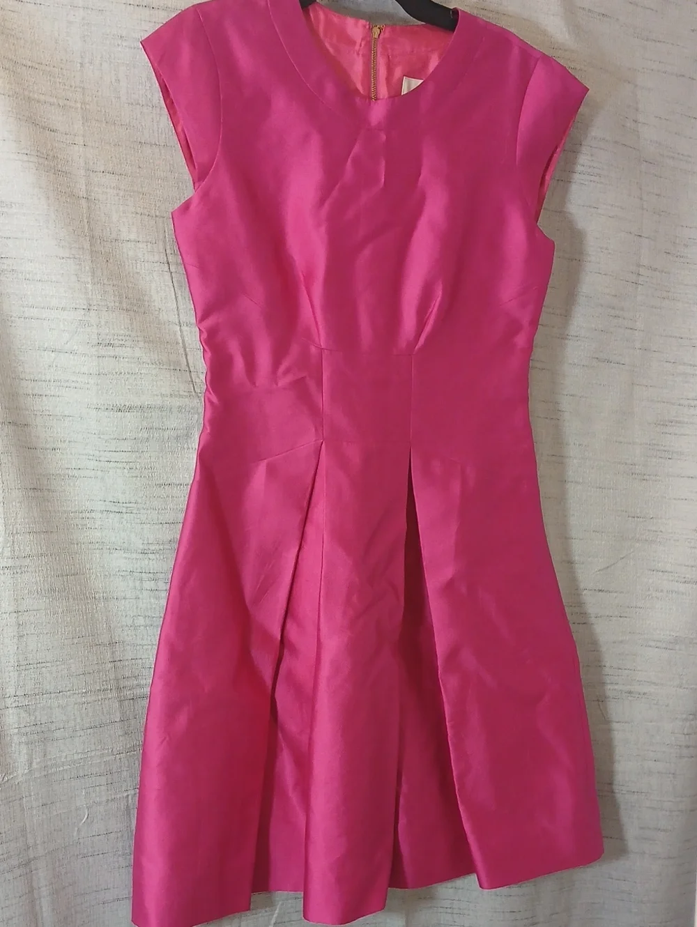 Kate Spade Bright Fuchsia Cap-Sleeve Fit & Flare Dress Sz 6 NWOT
